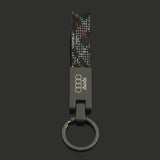 Audi Logo Oxford Webbing Metal Car Keychain