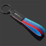 BMW M Power Logo Nylon Oxford Webbing Car Keychain Keyring