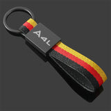 Audi A4L A6L A8L A3 A5 A7 Car Logo Metal Keychain Keyring Pendant