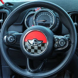 1pc Epoxy Car Steering Wheel Center Emblem Sticker Decoration for Mini Cooper Badge Interior Styling