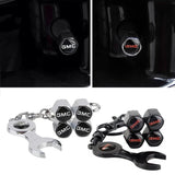 4pcs/set GMC Logo Car Air Valve Stem Cap Auto Tyre Valve Covers with Wrench