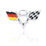 Chevrolet V8 Flag Metal Car Rear Sticker Decal Auto Trunk Emblem Badge