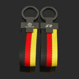 Volkswagen VW R Nylon Webbing Car Keychain Pendant Key Chain Holder