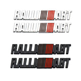 2PCS Mitsubishi Ralliart Metal Car Body Fender Side Sticker Decal Emblem Badge