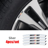 4pcs/set 9cm Mitsubishi Ralliart  Aluminum Alloy Car Wheel Rim Tyre Sticker