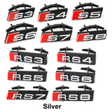 Audi S3 S4 S5 S6 S7 S8 RS3 RS4 RS5 RS6 RS7 RS8 Logo ABS Car Front Grille Emblem Badge