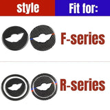 Carbon Fiber Car Steering Wheel Stickers Auto Decal Decoration for Mini Cooper