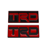 Metal Car Trunk Badge Rear Sticker for TRD Logo Corolla Rav4 Prius Camry Land Cruiser Highlander Yaris Auris Emblem Decal