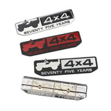 Jeep 4x4 75 Years Logo Metal Car Front Grille Emblem Badge Trunk Sticker Decal