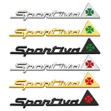 Alfa Romeo Sportiva Clover Logo Metal Car Side Body Sticker Decal Emblem Badge