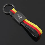 For Volkswagen VW R Logo Teramont Santana Tiguan R32 T5 Bora Golf 5 6 7 Jetta POLO Car Keychain Logo Keyring Key Pendant Key Fob Decoration