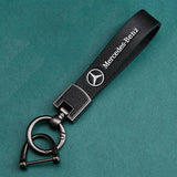 Mercedes Benz Cowhide Metal Car Keyring Pendant