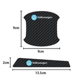 Volkswagen VW Luminous Carbon Fiber Car Door Bowl Handle Anti-collision Protective Stickers Scratches Film
