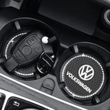 2PCS Volkswagen VW Diamond Car Water Coaster Cup Mat