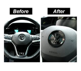 Car Interior Sticker Steering Wheel Center Emblem Label for Volkswagen VW Golf 8 Magotan 8.5 TAYRON X Touareg TACQUA VILORAN Decoration