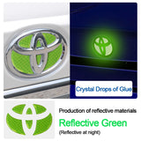 Reflective Decals Car Front Rear Emblem Sticker Decals for Toyota
