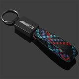 BMW M3 M5 Oxford Webbing Metal Car Keychain Pendant