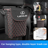 Car Styling Hanging Garbage Holder Double Layer Trash Can Case for Lexus