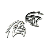 2pcs Dodge Hellcat Logo Metal Car Rear Sticker Fender Side Emblem Badge Decal