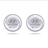 2pcs Hyundai Logo Car Water Coasters 7-color LED Light Cup Mat Holder