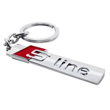 Audi Sline Supercharged S4 Logo Metal Car Keychain Keyring