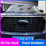 3pcs Stainless Steel Car Steering Wheel Sticker Auto Front Head Decal Rear Emblem Badge for Ford Focus Edge STline Territory Mondeo TAURUS Escort Everest Decoration