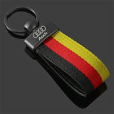 Audi Car Logo Nylon Webbing Keyring Keychain