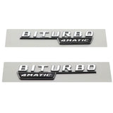 1Pair Mercedes Benz BITURBO 4MATIC 2017-2021 ABS Car Rear Sticker