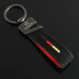 Mercedes Benz Suede Car Keychain Holder Keyring Pandant