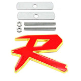 Car Front Grille Sticker Auto Body Side Decal Badge R Logo for Honda Crosstour Odyssey Insight Elysion CRZ Vezel City Civic