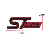 7.9x2.7cm Ford ST Line Metal Car Side Sticker Trunk Emblem Badge Decal