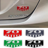 Jeep 70th Anniversary Logo Metal Car Body Side Fender Sticker Trunk Emblem Badge