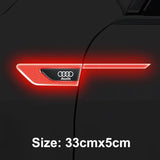 Audi Reflective Car Fender Emblem Sticker Badge Side Decals