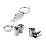 4pcs/set Chrysler Mopar Logo Car Air Valve Stem Caps Auto Tyre Valve Covers with Wrench