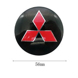 4pcs/set 56mm/60mm/65mm Mitsubishi Ralliart Car Wheel Center Hub Sticker Decal