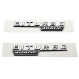1Pair Mercedes Benz BITURBO 4MATIC 2014-2016 ABS Car Rear Sticker
