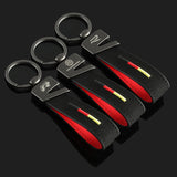 Volkswagen VW R Logo Suede Car Keychain Pendant Key Chain Holder
