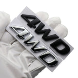 Hyundai 4WD Logo Metal Car Rear Sticker Decal Trunk Emblem Badge
