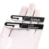 Peugeot GT Line Sport Metal Car Rear Sticker Auto Body Fender Side Emblem Badge Decal