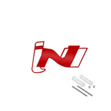 Hyundai iN Logo Metal Car Front Grille Emblem Badge Rear Sticker Decal