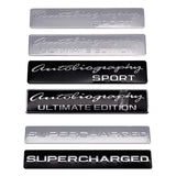 Land Rover Autoliography Supercharged Metal Car Rear Sticker Decal Emblem Badge