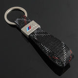 BMW M Power Car Logo Oxford Webbing Keychain Keyring