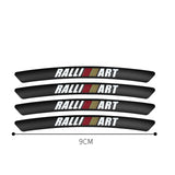 4pcs/set 9cm Mitsubishi Ralliart  Aluminum Alloy Car Wheel Rim Tyre Sticker