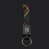 Audi Car Logo Metal Oxford Webbing Keyring