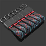 BMW X1 X2 X3 X4 X5 X6 X7 Metal Oxford Webbing Car Keychain Pendant Auto Key Chain Holder
