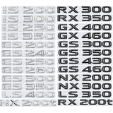 ABS Car Letters Rear Trunk Badge Emblem Sticker for Lexus