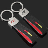 Volkswagen VW R Logo Suede Car Keychain Pendant Key Chain Holder