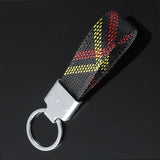 Mercedes Benz AMG Oxford Webbing Metal Car Keychain Auto Key Chain Ring