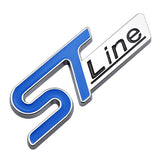 6x2.1cm Ford ST Line Metal Car Side Sticker Trunk Emblem Badge Decal