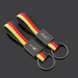 Audi RS Sline Logo Metal Nylon Webbing Car Keychain